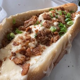 The amazing duck cheesesteak from the week prior