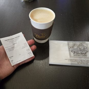 Vincent Bakery Cafe - Receipt 2 - Bakeries Near Me - Duluth, Georgia