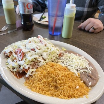 la mexicana - Chicken enchiladas with beans and rice - Grocery Near Me - Coralville, Iowa la mexicana - Chicken enchiladas with beans and rice - Grocery Near Me - Coralville, Iowa