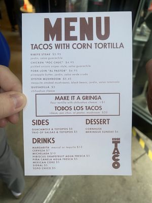 Menu photo 1 Esse Taco Brooklyn, NY