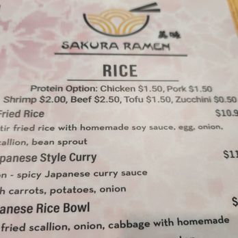 Sakura Ramen - Menu - Ramen Near Me - Coral Springs, Florida