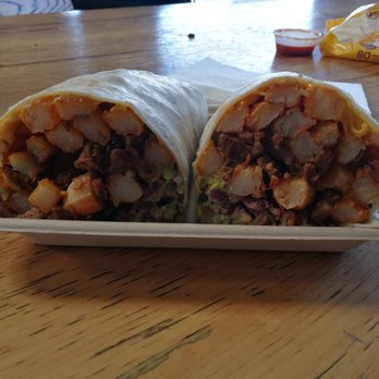 Chicana - It has the "shrimps" and "beef" in it, and it was awesome! - Vegan Near Me - Fullerton, California