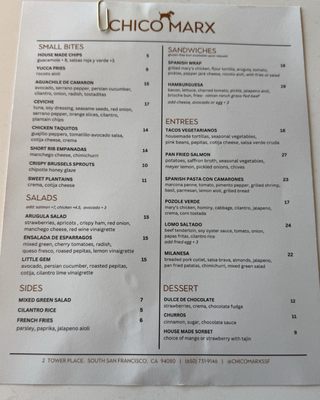 Menu photo 8 Chico Marx South San Francisco, CA Menu photo 8 Chico Marx South San Francisco, CA