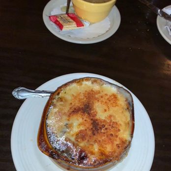 Christina’s Restaurant - (Top) Tortellini soup. Bottom (French Onion Soup) yum - Italian Near Me - Kingston, New York