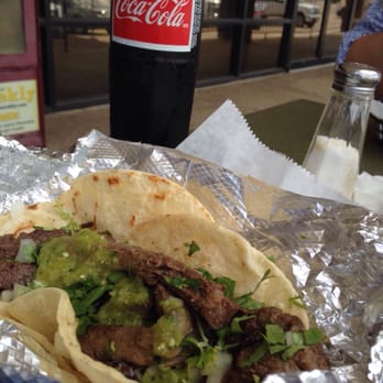 Juan's Burrito Express - Tacos with fajita, onions, & cilantro. With a verde sauce with a Coke from Mexico. - Mexican Near Me - Fort Worth, Texas Juan's Burrito Express - Tacos with fajita, onions, & cilantro. With a verde sauce with a Coke from Mexico. - Mexican Near Me - Fort Worth, Texas