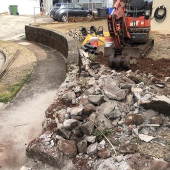 Eli’s Masonry - Starting demo with small digger to start rebuild - Masonry/Concrete Near Me Eli’s Masonry - Starting demo with small digger to start rebuild - Masonry/Concrete Near Me
