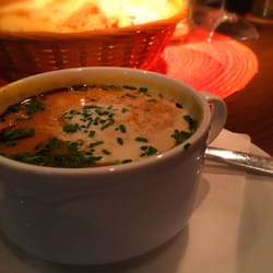 Rondo essen+trinken - 日替わりスープはパンプキンでした。想像してたパンプキン風味ではなく、ちょっと塩味ですがこれうんまい。
