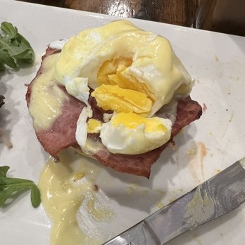 Brewed Awakening - 23. Eggs Benedict with Meat- overcooked - Coffee & Tea Near Me - Metuchen, New Jersey Brewed Awakening - 23. Eggs Benedict with Meat- overcooked - Coffee & Tea Near Me - Metuchen, New Jersey