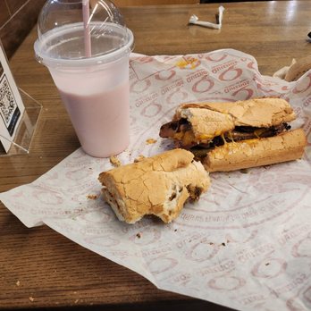 Quiznos - Chipotle steak w/ cheddar and strawberry milkshake - Sandwiches Near Me - Denver, Colorado