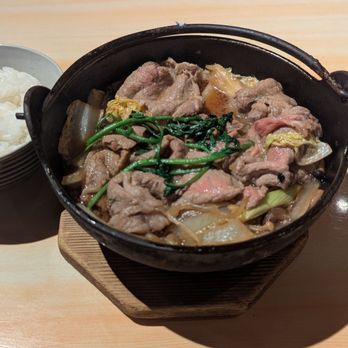 Nippon - BEEF SUKIYAKI WITH A BOWL OF RICE - Sushi Bars Near Me - New York, New York Nippon - BEEF SUKIYAKI WITH A BOWL OF RICE - Sushi Bars Near Me - New York, New York