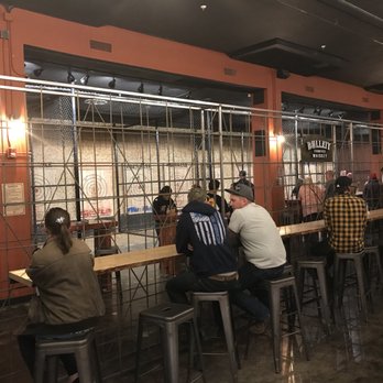 Axe Bar - Barrier from bar to axe throwing lanes. - Bars Near Me - Reno, Nevada