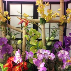 Silk orchid arrangement