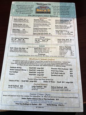 Menu photo 5 Beck's Restaurant Calabash, NC