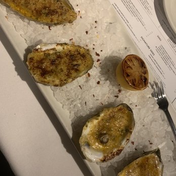 Morton's The Steakhouse - Grilled oysters...salty but flavorful - Steakhouses Near Me - New York, New York