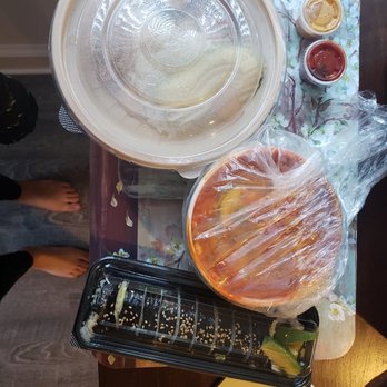 BIBIMIX - Avocado kimbap, soondubu jjigae (packaging for delivery) - Korean Near Me - Arlington, Virginia