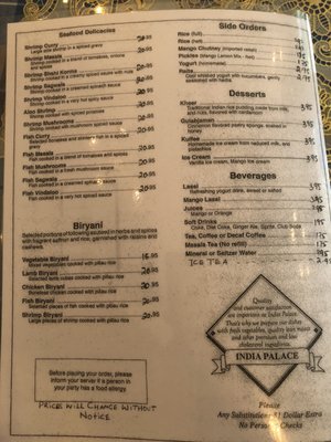 Menu photo 3 India Palace Restaurant Northampton, MA Menu photo 3 India Palace Restaurant Northampton, MA