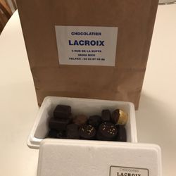 Lacroix Chocolatier - Cutest little foam box! Totally unexpected but so useful! We walked for hours afterward and our chocolate was still fresh!