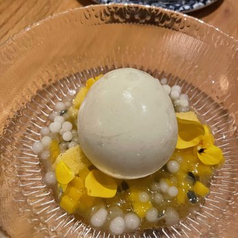 Garum - Delicious boule of cheesecake with mini pearls of frozen yumminess. - Mediterranean Near Me - Ciudad de México, DIF Garum - Delicious boule of cheesecake with mini pearls of frozen yumminess. - Mediterranean Near Me - Ciudad de México, DIF
