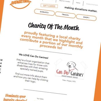 Better Than Donating - We spotlight a charity monthly that receives a percentage of the month's proceeds. Nominate yours today at www.betterthandonating.com - Donation Center Near Me - Minneapolis, Minnesota