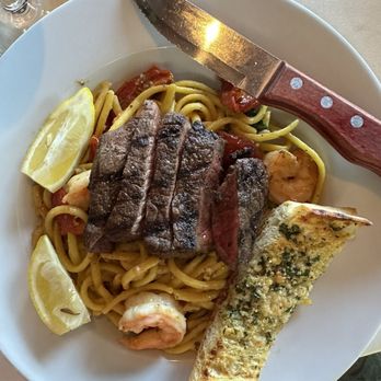 Shadowbrook - Steak and scampi for medium steak was pretty rare but tasty - American Near Me - Capitola, California Shadowbrook - Steak and scampi for medium steak was pretty rare but tasty - American Near Me - Capitola, California