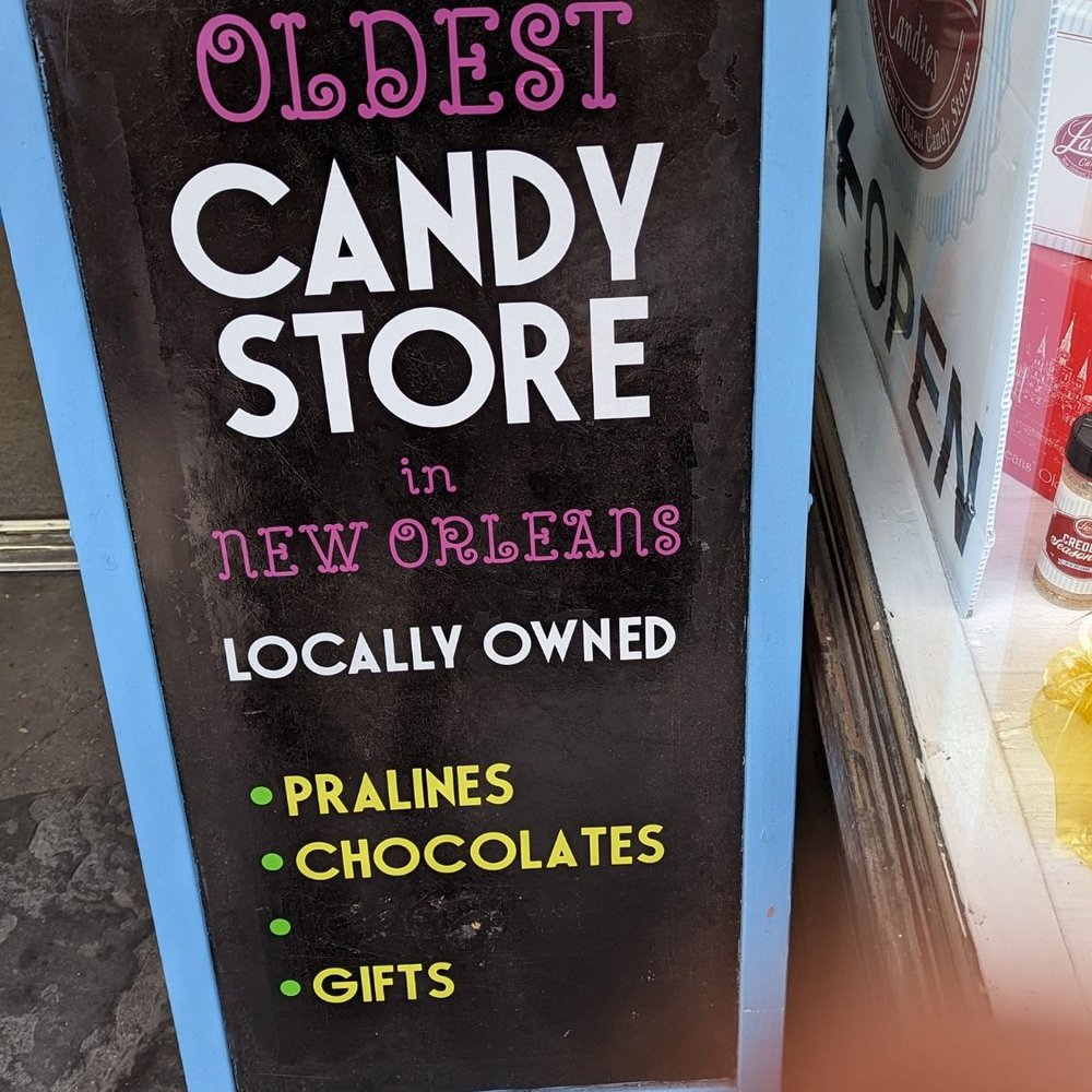 Laura's Candies - a sign for a candy store - Candy Stores Near Me - New Orleans, Louisiana Laura's Candies - a sign for a candy store - Candy Stores Near Me - New Orleans, Louisiana