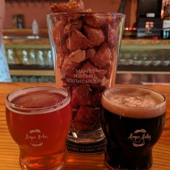 Amor Artis - Baby pours of Spiced Pumpkin and Chai Milk Stout plus a pint o' peanut butter filled pretzels! - Brewpubs Near Me - Fort Mill, South Carolina Amor Artis - Baby pours of Spiced Pumpkin and Chai Milk Stout plus a pint o' peanut butter filled pretzels! - Brewpubs Near Me - Fort Mill, South Carolina