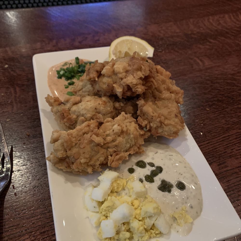 Lightfoot Restaurant - Fried oyster appetizer from happy hour menu - American Near Me - Leesburg, Virginia Lightfoot Restaurant - Fried oyster appetizer from happy hour menu - American Near Me - Leesburg, Virginia