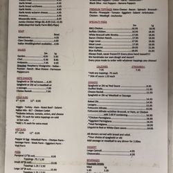 MIA Pizzeria - Menu