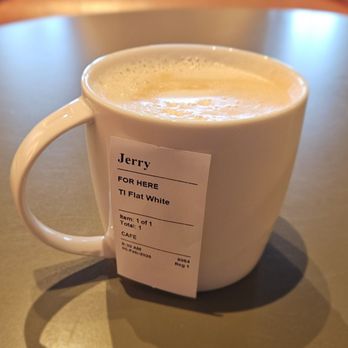 Starbucks - Tall flat white (in a proper mug!) - Coffee & Tea Near Me - Hamilton Township, New Jersey Starbucks - Tall flat white (in a proper mug!) - Coffee & Tea Near Me - Hamilton Township, New Jersey