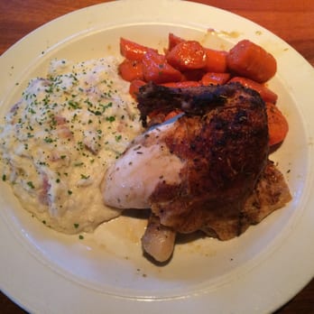 Charleston's - Oven Roasted Chicken w/ Sweet Glazed Carrots instead of the Baked Beans - American Near Me - Edmond, Oklahoma