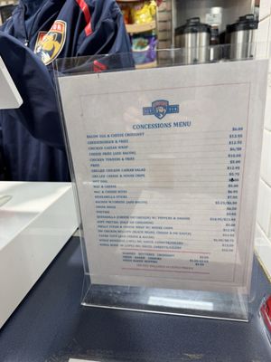 Menu photo 1 Panthers IceDen Coral Springs, FL Menu photo 1 Panthers IceDen Coral Springs, FL