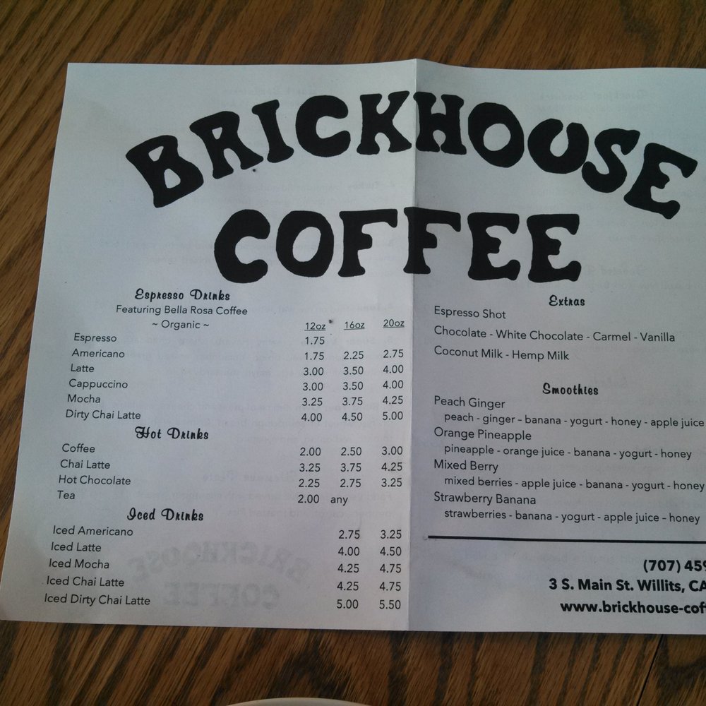 Brickhouse Coffee - Coffee & Tea Near Me - Willits, California Brickhouse Coffee - Coffee & Tea Near Me - Willits, California