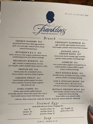 Menu photo 3 Franklin’s Savannah, GA