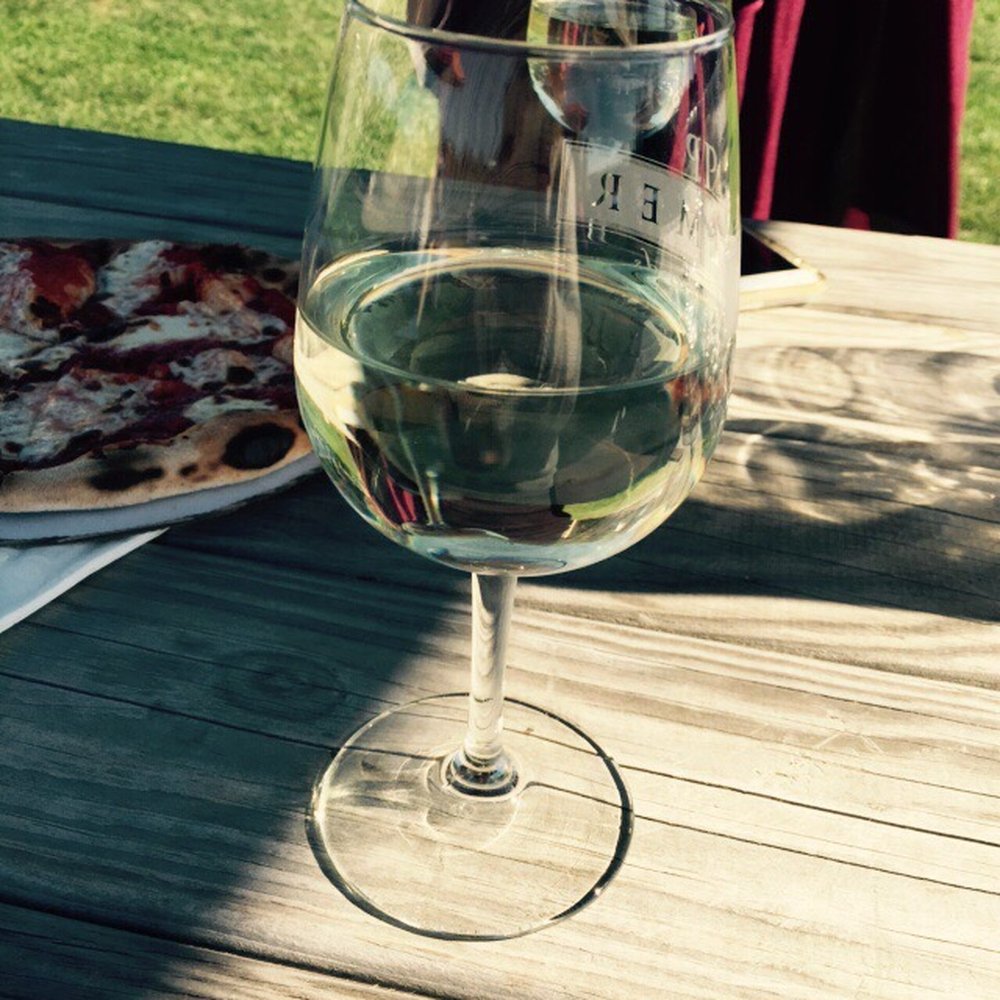 Palmer Vineyards - My glass of Sauvignon Blanc light citrus flavor. I always buy a bottle to go - Wineries Near Me - Aquebogue, New York Palmer Vineyards - My glass of Sauvignon Blanc light citrus flavor. I always buy a bottle to go - Wineries Near Me - Aquebogue, New York