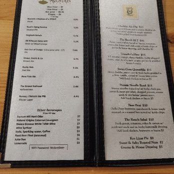 Hogback Mountain Brewing - Beer and food menu - Brewpubs Near Me - Bristol, Vermont