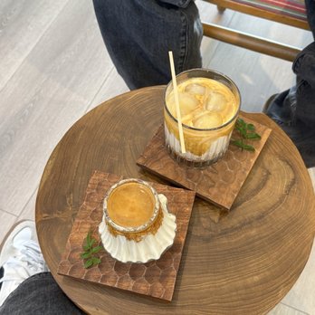 Voca Coffee - volcano and iced honey vanilla latte - Coffee Roasteries Near Me - Fremont, California