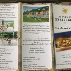 Berghütte Kraterblick