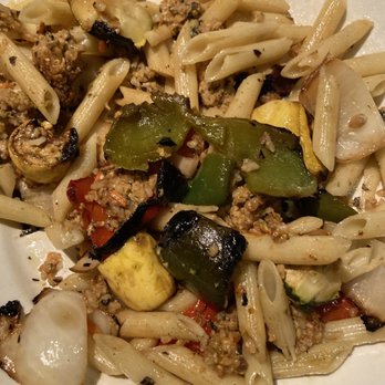 J. Alexander's - The completion of the pasta, veggie burger & veggies, 10.5.2022. - New American Near Me - Atlanta, Georgia