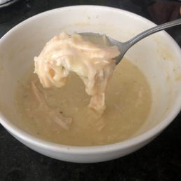 Look at all that chicken in the creme of chicken soup!!!