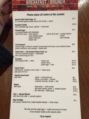 Menu photo 2 Nectar Espresso Bar + Cafe Dunedin, OTA