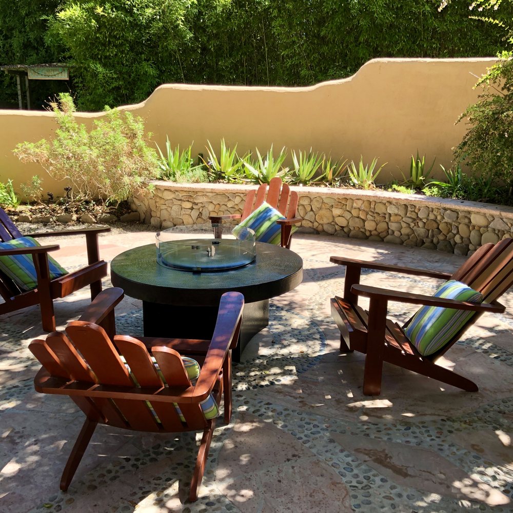 The Blue Iguana Inn - Communal fire-pit and seating areas. - Hotels Near Me - Ojai, California The Blue Iguana Inn - Communal fire-pit and seating areas. - Hotels Near Me - Ojai, California