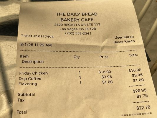 Menu photo 7 The Daily Bread Las Vegas, NV