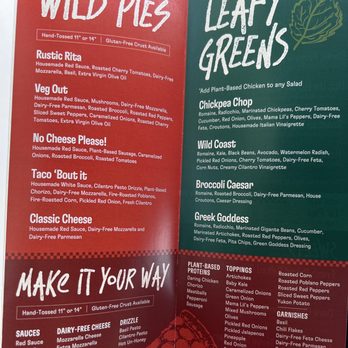 Wild Pie - Menu - Pizza Near Me - Jacksonville, Florida