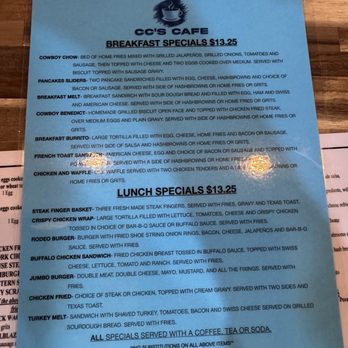 CC’s Cafe - Breakfast Special Menu - Breakfast & Brunch Near Me - Waller, Texas CC’s Cafe - Breakfast Special Menu - Breakfast & Brunch Near Me - Waller, Texas