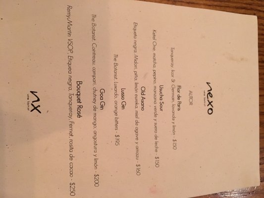 Menu photo 2 Nexo Wine Bistrot México, D.F., DIF