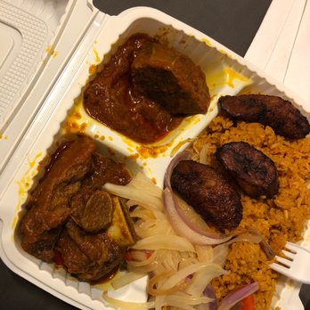 The Hunger Tamer - Food arrives with two pieces of goat and a huge bone. Never again will I spend money here - African Near Me - Laurel, Maryland