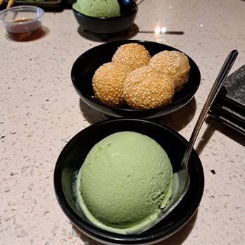Aji Sushi - Green Tea Ice Cream and Sesame Balls - Japanese Near Me - Sacramento, California
