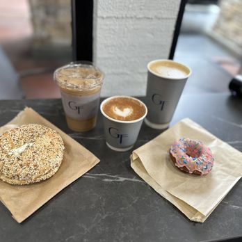 Goodfellows Coffee - Everything bagel with cream cheese and caffeinated Kitchen donut. - Coffee & Tea Near Me - Cypress, California Goodfellows Coffee - Everything bagel with cream cheese and caffeinated Kitchen donut. - Coffee & Tea Near Me - Cypress, California