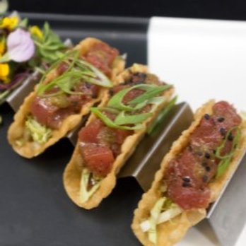 Contemporary Catering - Fresh ahi tuna wonton tacos - Party & Event Planning Near Me - Los Angeles, California