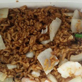 Mulan Chinese Restaraunt - A large shrimp fried rice that has room to spare (none eaten at the time of the picture). - Chinese Near Me - Voorhees, New Jersey